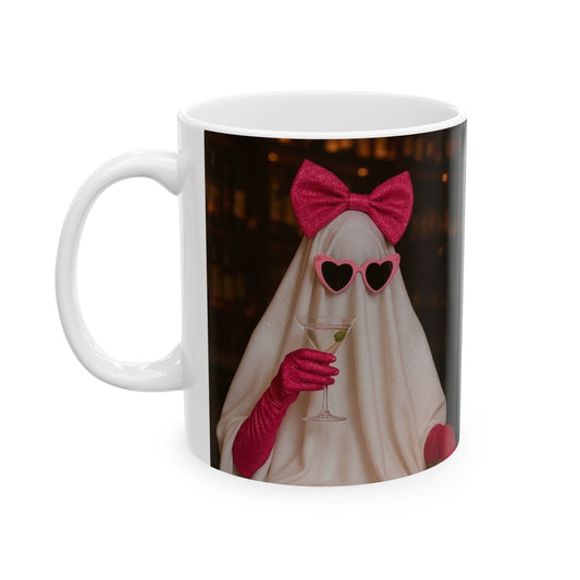 Pink Bow Ghost Mug (11oz)