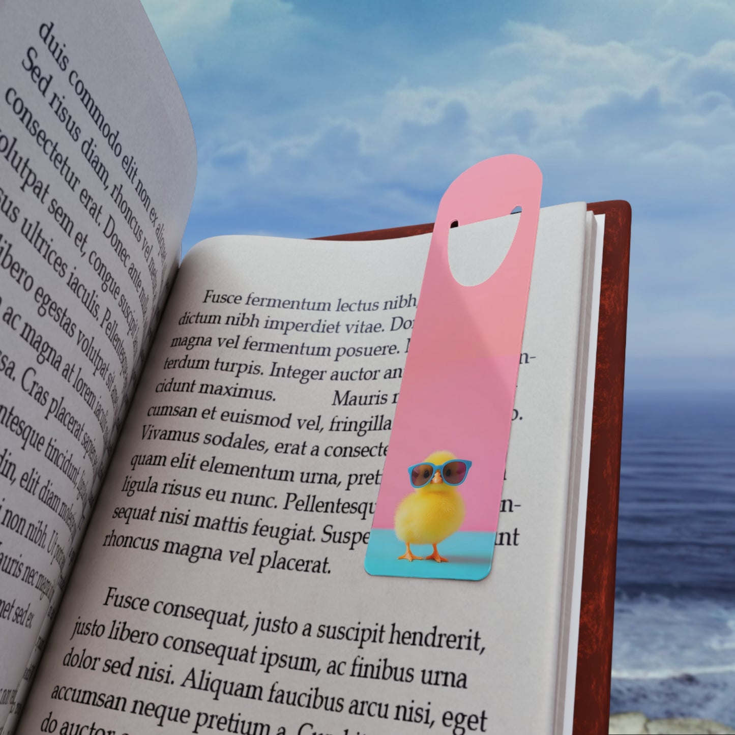 Cute Chick Bookmark — Fun Sunglasses Chick Reading Accessory