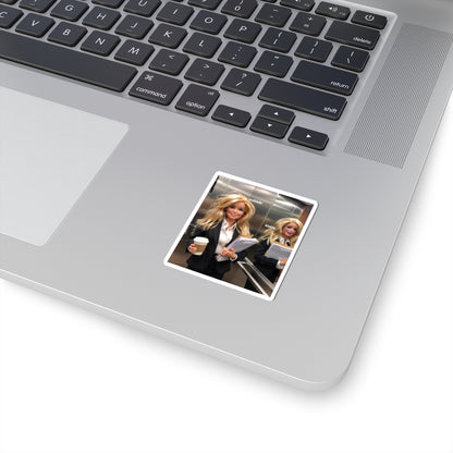 'Outside/Inside' Kiss-Cut Sticker — Funny Workday