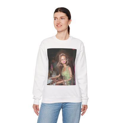 Crewneck Sweatshirt — Vintage Blurry Doll Photo Print