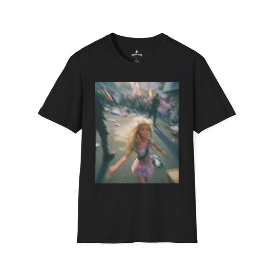 Blurred Carnival Photo T-Shirt — Vintage Festival Girl Graphic Tee
