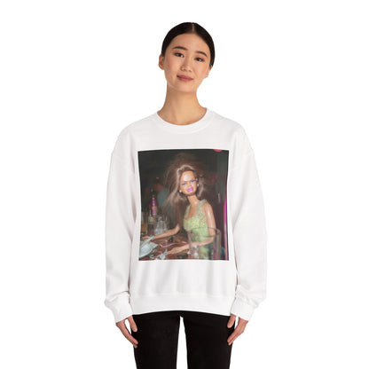 Crewneck Sweatshirt — Vintage Blurry Doll Photo Print