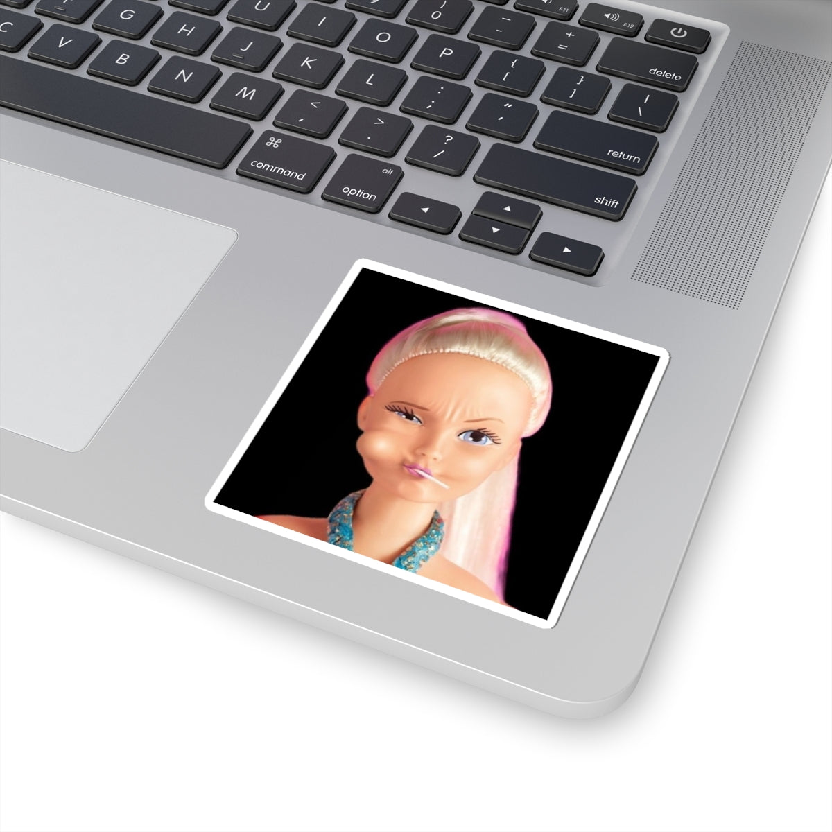 Face Smoosh Kiss-Cut Sticker