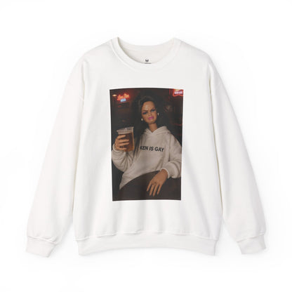 Crewneck Sweatshirt — Photo Print "Ken Is Gay" Retro Bar Vibe