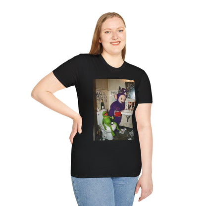Teletubby Graffiti Photo T-Shirt — Edgy Urban Humor Tee
