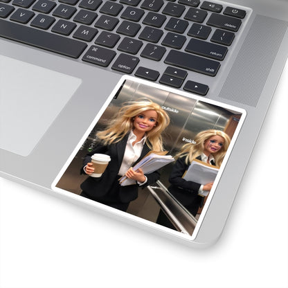 'Outside/Inside' Kiss-Cut Sticker — Funny Workday