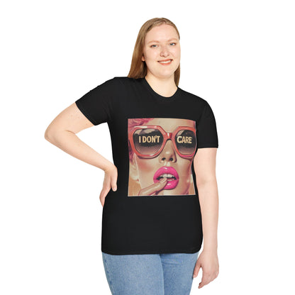 I Don't Care Sunglasses Pop Art T-Shirt