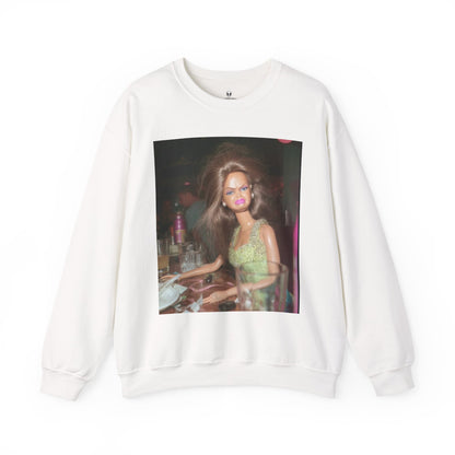 Crewneck Sweatshirt — Vintage Blurry Doll Photo Print