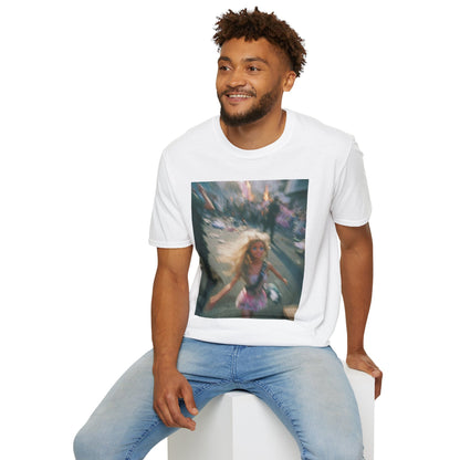Blurred Carnival Photo T-Shirt — Vintage Festival Girl Graphic Tee