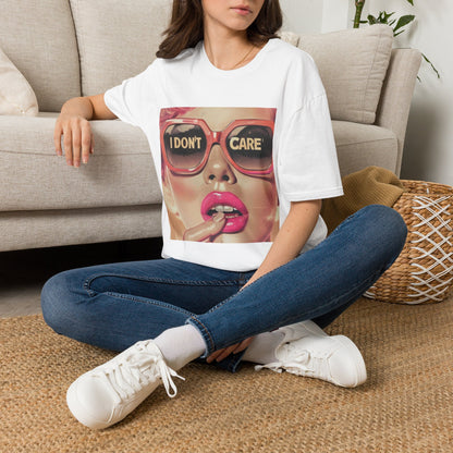 I Don't Care Sunglasses Pop Art T-Shirt