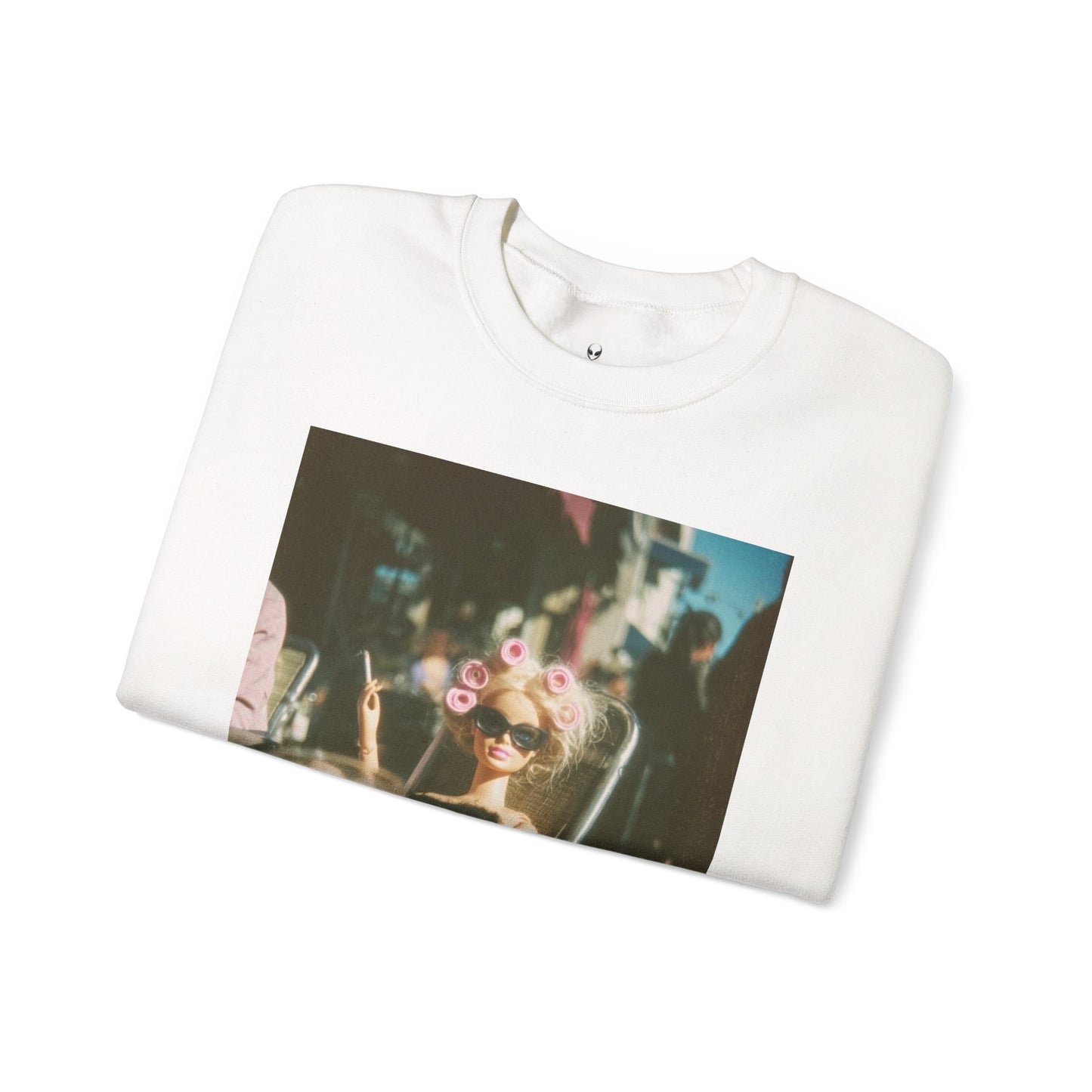 Photography Print Sweatshirt — Vintage Café Scene Crewneck