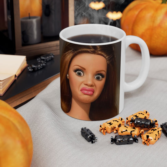 Funny Face Doll Mug (11oz)