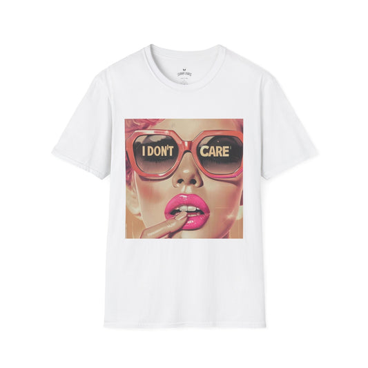 I Don't Care Sunglasses Pop Art T-Shirt