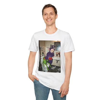 Teletubby Graffiti Photo T-Shirt — Edgy Urban Humor Tee