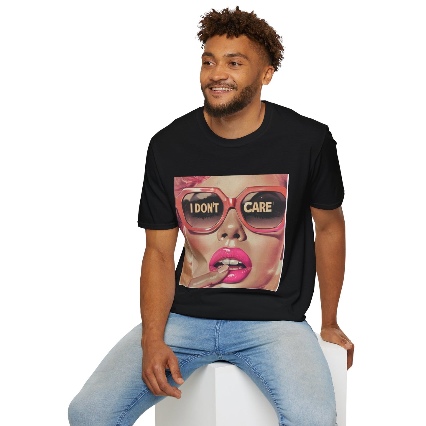 I Don't Care Sunglasses Pop Art T-Shirt