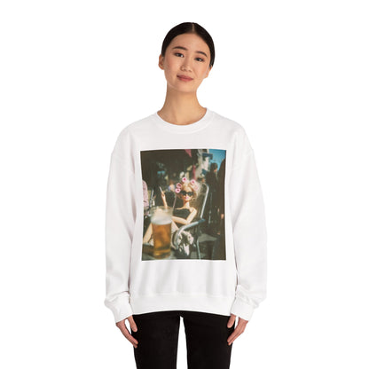 Photography Print Sweatshirt — Vintage Café Scene Crewneck