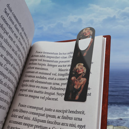 Glam Portrait Metal Bookmark — Vintage Pinup Art