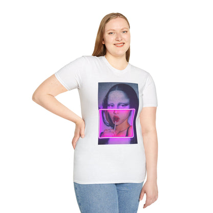 Mona Lisa Neon Pop T-Shirt — Retro Aesthetic Art Shirt