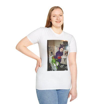 Teletubby Graffiti Photo T-Shirt — Edgy Urban Humor Tee