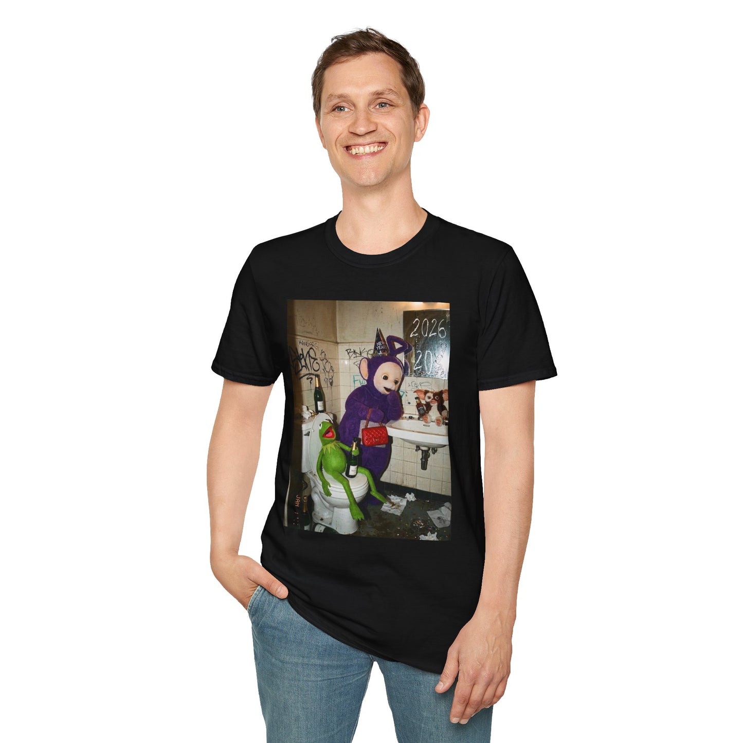 Teletubby Graffiti Photo T-Shirt — Edgy Urban Humor Tee