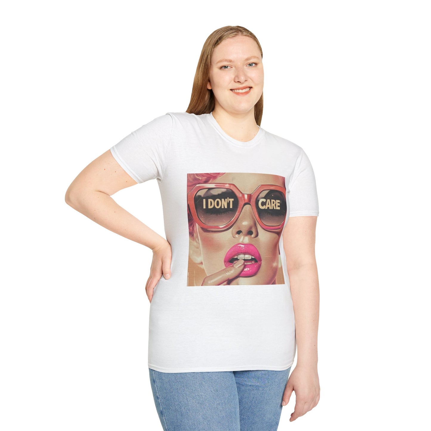I Don't Care Sunglasses Pop Art T-Shirt