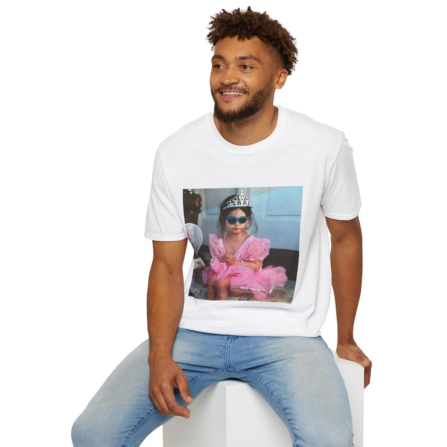 Princess Baby Photo T‑Shirt — Cute Toddler Tiara & Sunglasses Graphic Tee