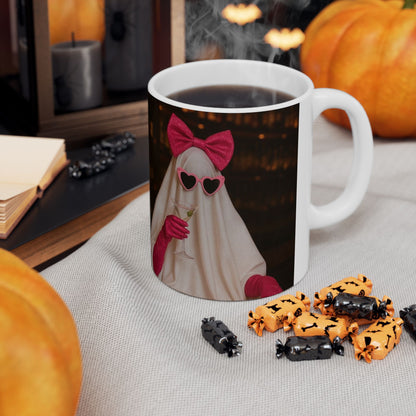 Pink Bow Ghost Mug (11oz)