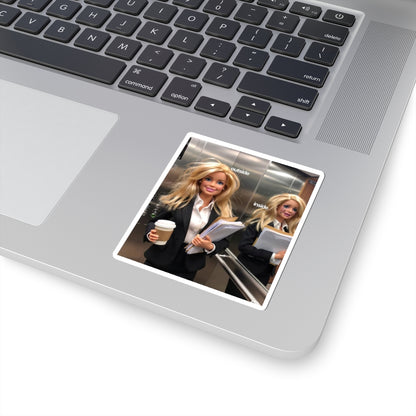 'Outside/Inside' Kiss-Cut Sticker — Funny Workday