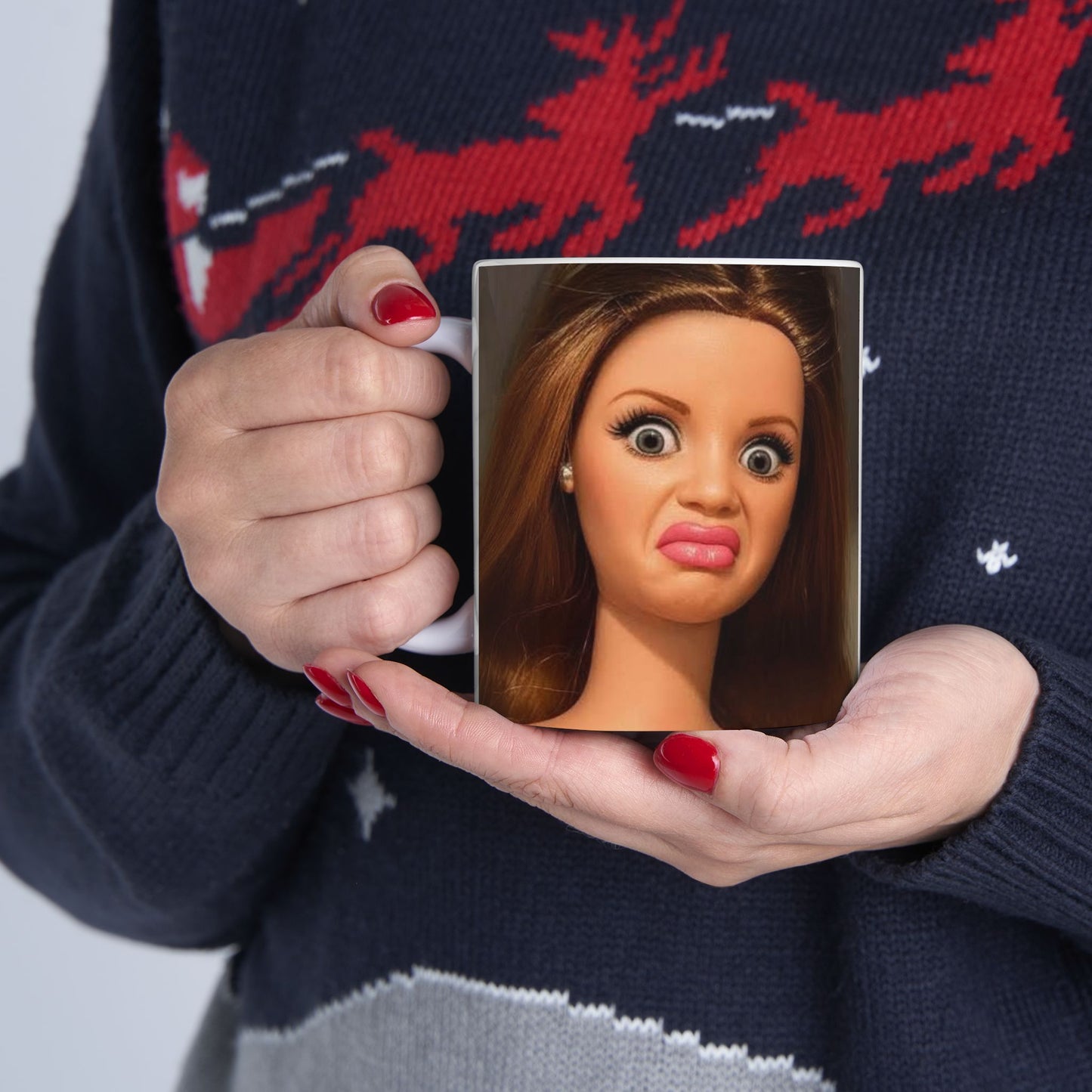Funny Face Doll Mug (11oz)