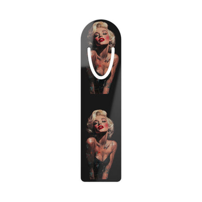 Glam Portrait Metal Bookmark — Vintage Pinup Art