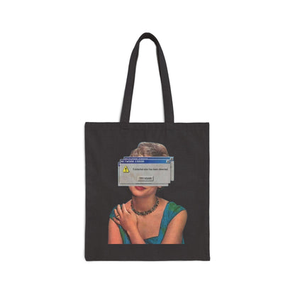 Vintage Portrait Tote — Retro Error Window Canvas Bag