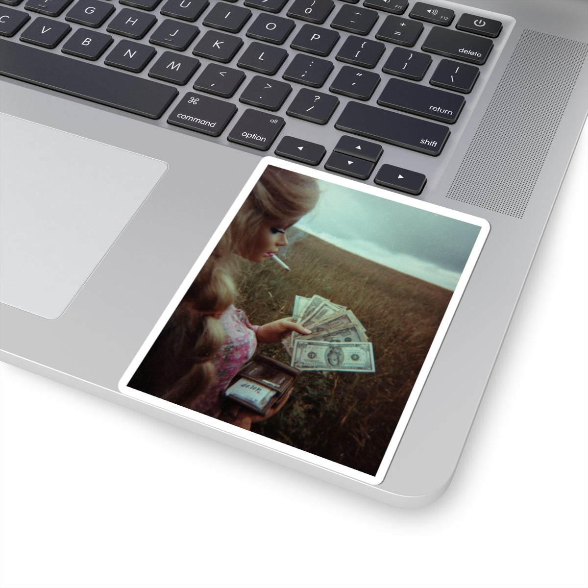 Cash Retro Kiss-Cut Sticker