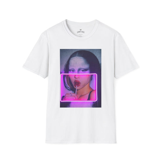 Mona Lisa Neon Pop T-Shirt — Retro Aesthetic Art Shirt