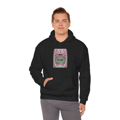 Hoodie — Pink Glitter Game Console ‘Take it easy, Its Friday’ Graphic Hoodie