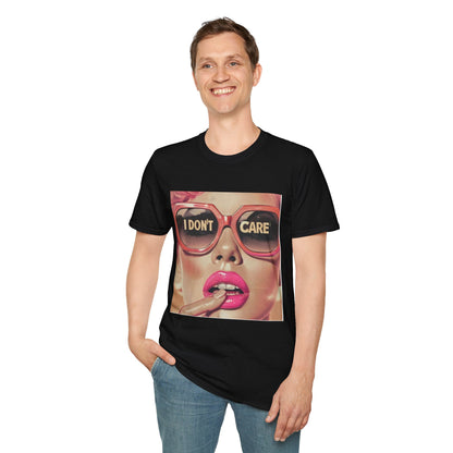 I Don't Care Sunglasses Pop Art T-Shirt