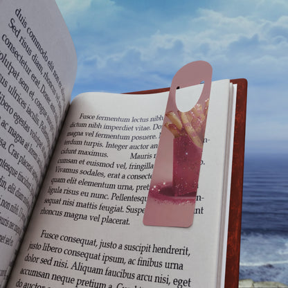 Glitter Fries Bookmark — Pink Foodie Metal Page Marker