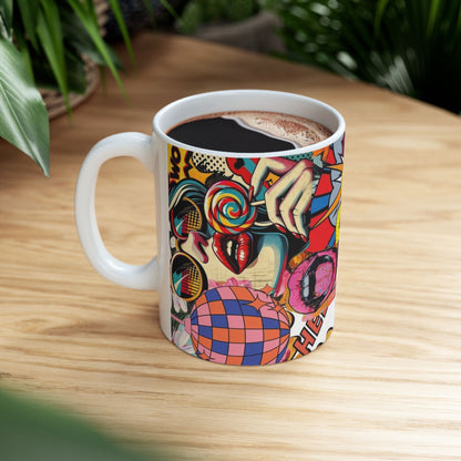 Pop Art Comic Ceramic Mug —  Coffee Cup (11oz)