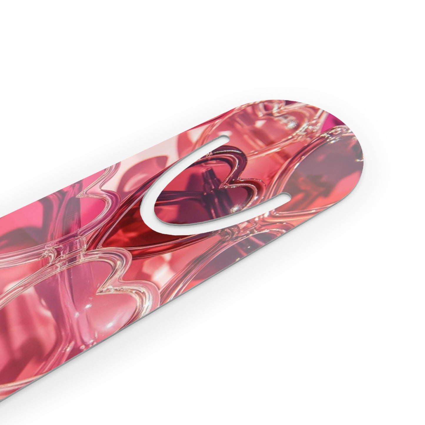 Heart Glass Bookmark — Pink Valentine Reading Accessory