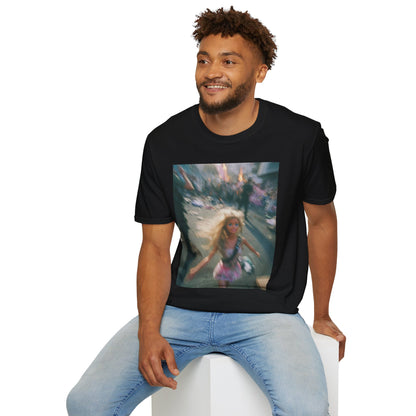 Blurred Carnival Photo T-Shirt — Vintage Festival Girl Graphic Tee