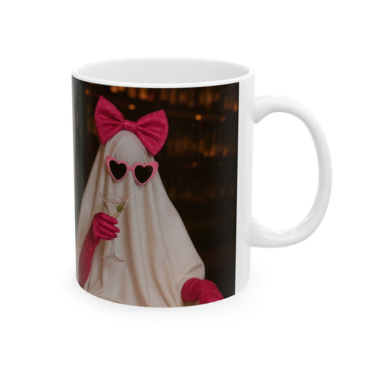 Pink Bow Ghost Mug (11oz)