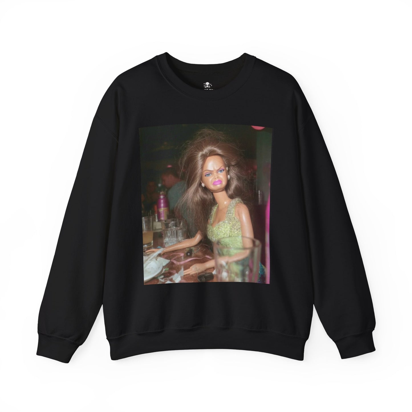 Crewneck Sweatshirt — Vintage Blurry Doll Photo Print
