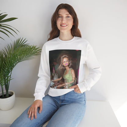 Crewneck Sweatshirt — Vintage Blurry Doll Photo Print