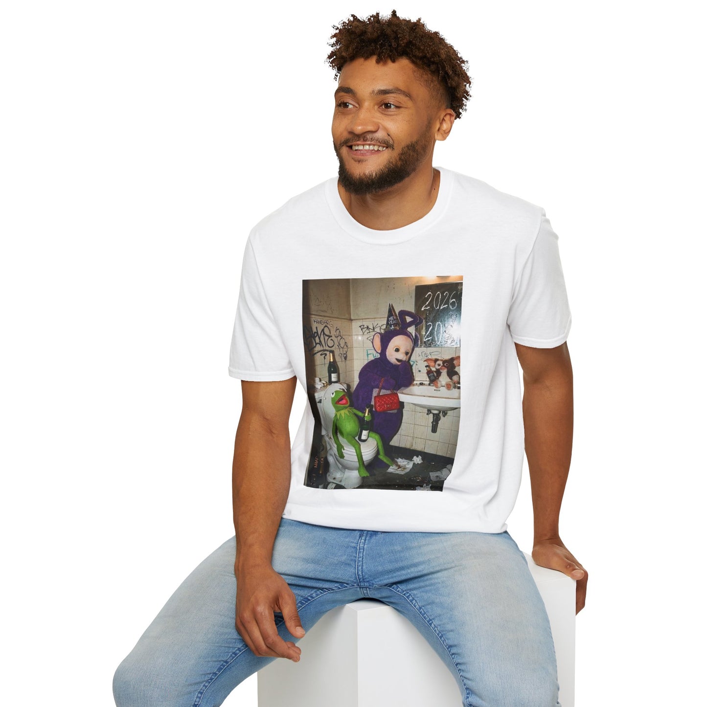Teletubby Graffiti Photo T-Shirt — Edgy Urban Humor Tee