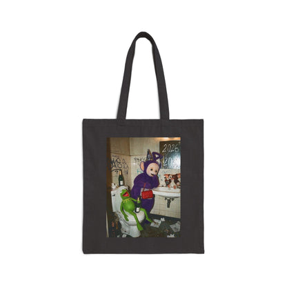 Dark Grunge Tote Bag — Edgy Teletubby Bathroom Art Print