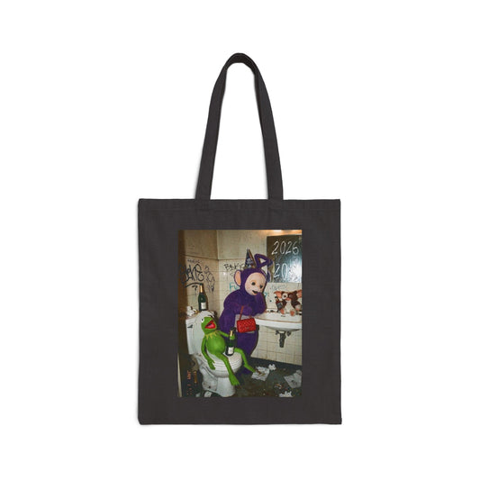 Dark Grunge Tote Bag — Edgy Teletubby Bathroom Art Print