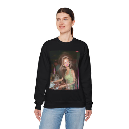 Crewneck Sweatshirt — Vintage Blurry Doll Photo Print