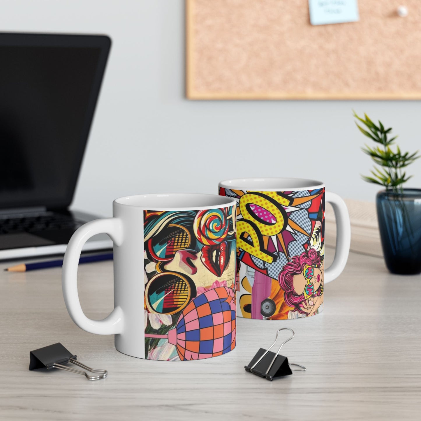 Pop Art Comic Ceramic Mug —  Coffee Cup (11oz)