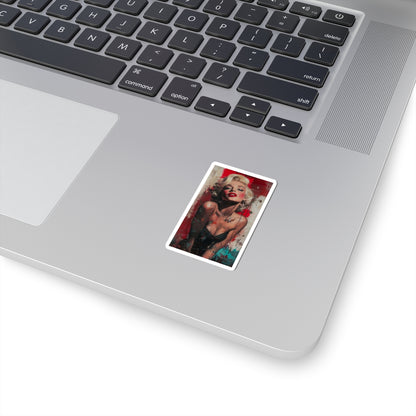 Marilyn Monroe Art Sticker — Retro Pop Portrait Kiss-Cut Sticker
