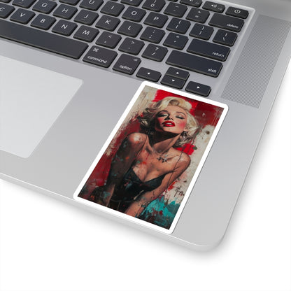 Marilyn Monroe Art Sticker — Retro Pop Portrait Kiss-Cut Sticker