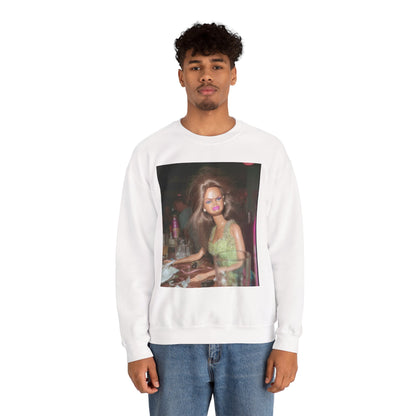 Crewneck Sweatshirt — Vintage Blurry Doll Photo Print